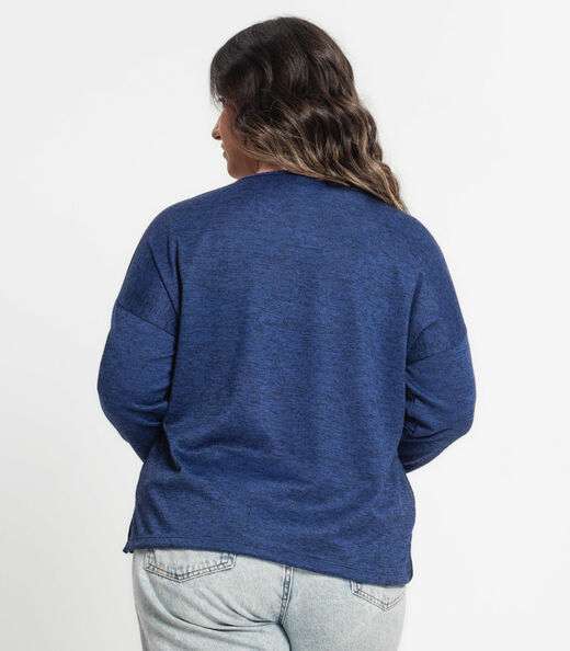 Blusa Feminina Plus Infinita Cor Azul