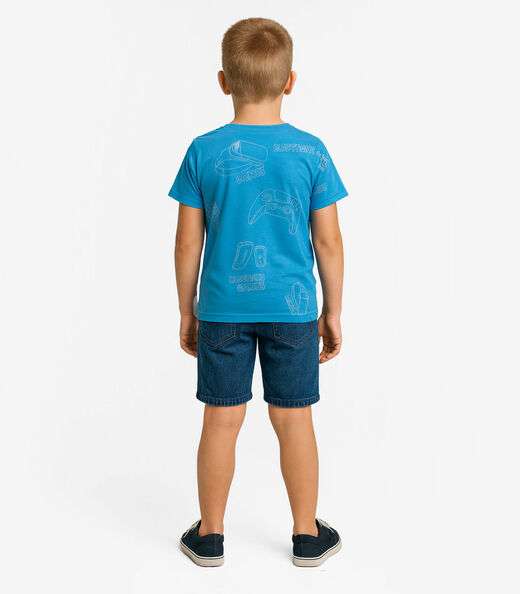 Camiseta Infantil Masculina Infinita Cor Azul