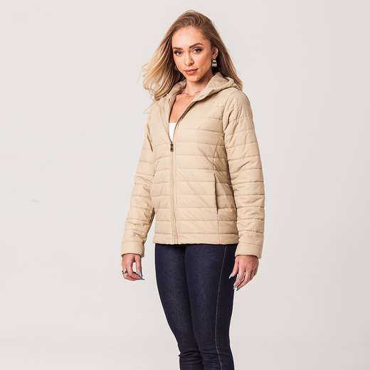 Jaqueta Puffer Feminina com Capuz Zune