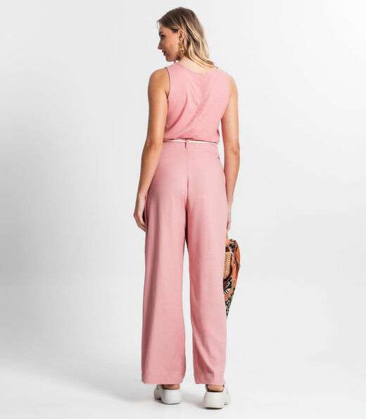 Calça De Linho Premium Feminina Endless Rosa