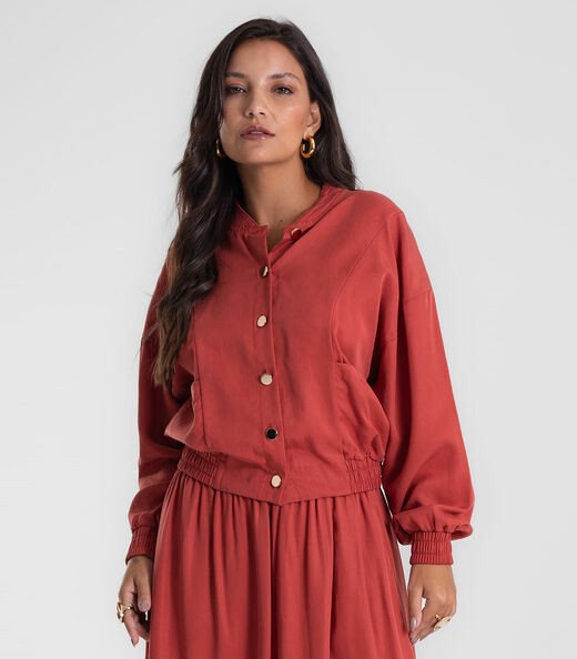 Image_Jaqueta Endless Tencel Twill Feminina Marrom