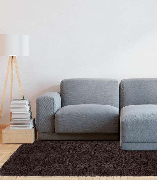 Tapete Felpudo 100 cm x 140 cm Infinita Cor Marrom