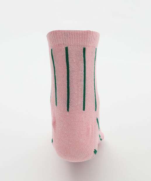 Kit 2 Meias Infantil Soquete Estampa Snoopy Rosa