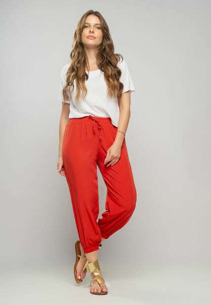 Image_Calça Jogger Viscolinho Telha Salvatore Fashion