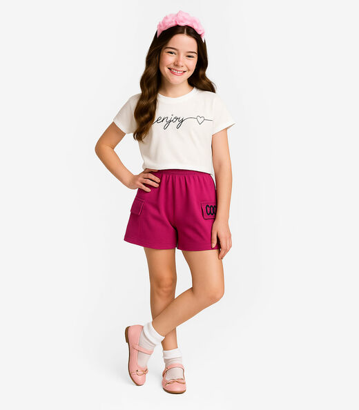 Image_Conjunto Infantil Blusa Com Shorts Rovi Kids Bege
