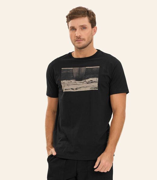 Image_Camiseta Masculina Meia Malha Diametro Preto
