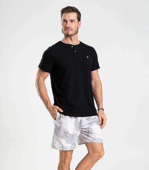 Image_Bermuda Masculina De Microfibra Long Bong Cinza