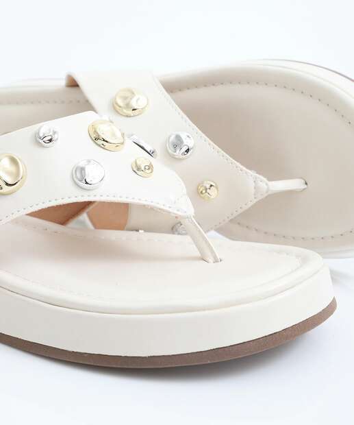 Tamanco Feminino Via Uno Off White