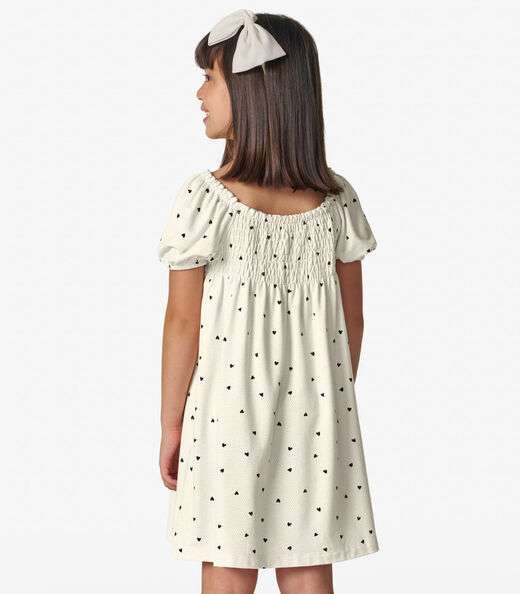 Vestido em Molecotton De Vicose Lurex Trick Nick Off White