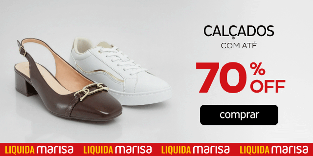 Calçados com até 70%