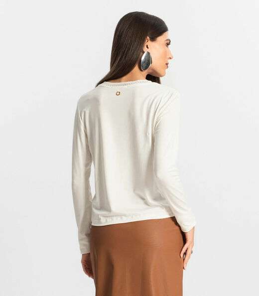 Blusa Manga Longa Endless Bege