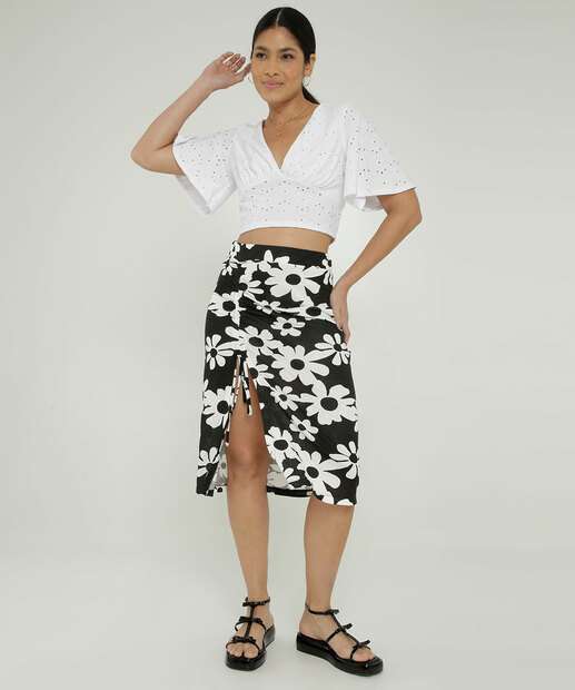 Blusa Cropped Feminina Laise Marisa