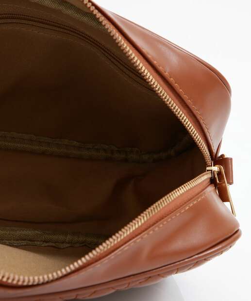 Bolsa Transversal Feminina Matelassê Marisa Marrom