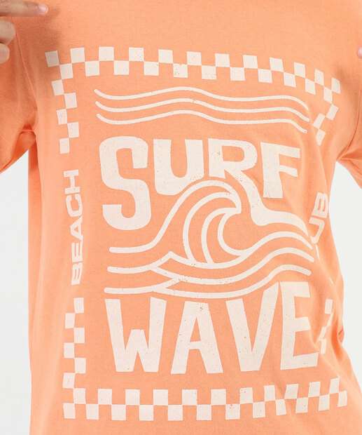 Camiseta Juvenil Estampada Marisa Tam 10 a 16 Laranja