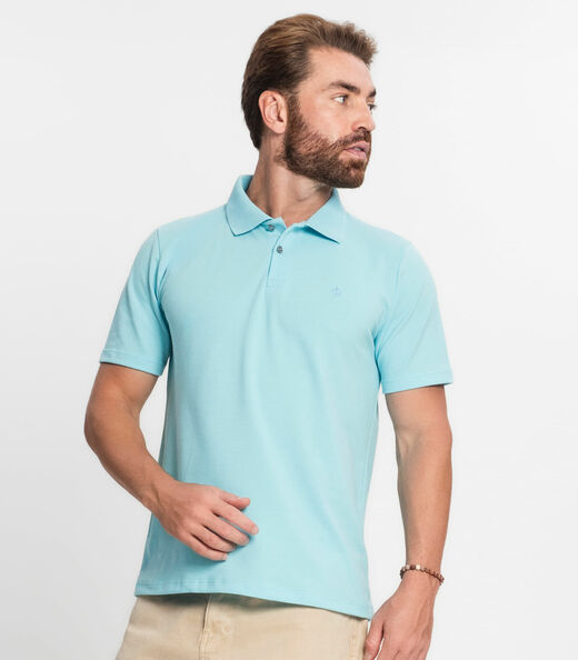 Polo Básica Masculina Diametro Azul