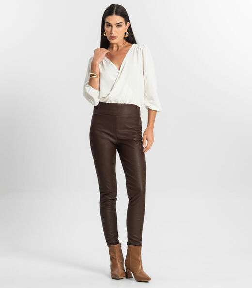 Calça Legging Feminina Rovitex Marrom