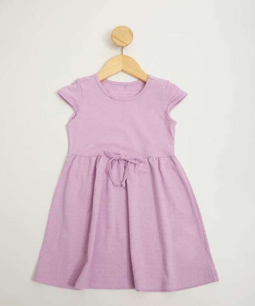Vestido Infantil Flocado Amarração Marisa Tam 1 a 4 