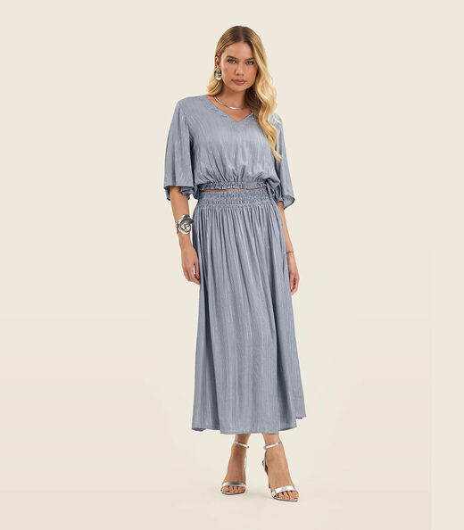 Blusa Feminina Manga 3/4 Endless Azul