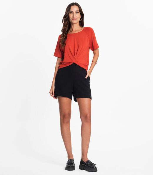 Blusa Feminina Lisa Infinita Cor Laranja