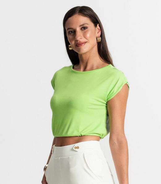 Blusa Feminina Manga Curta Rovitex Verde
