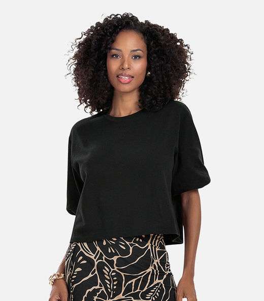 Image_Blusa Feminina Manga Camponesa Rovitex Preto