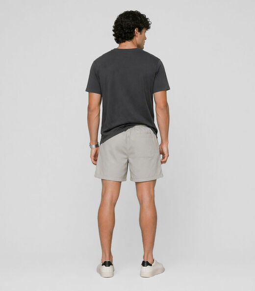 Bermuda Masculina Em Sarja Rota Da Onda Bege