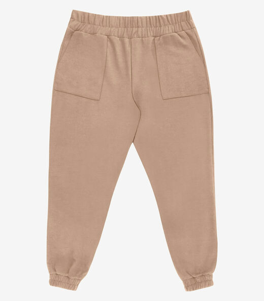 Image_Calça Feminina Jogger Piquet Plus Size Secret Glam Marrom