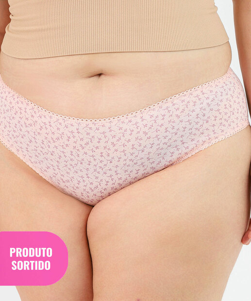 Calcinha Sortida Plus Size Biquíni Estampada Marisa