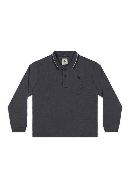 Camisa Polo Manga Longa Piquet Quimby