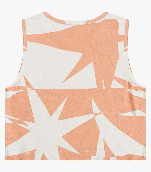 Regata Feminina Estampada Infinita Cor Bege