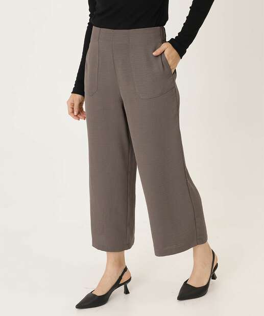 Calça Pantacourt Feminina Bolsos Marisa