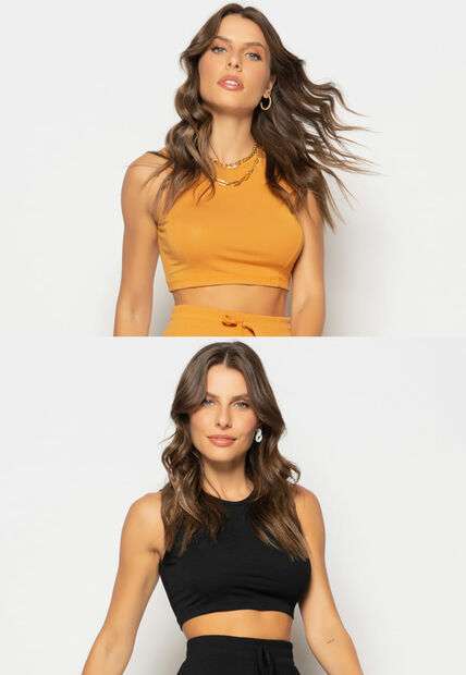 Image_Kit 2 Croppeds Regata Recorte Malha PretoeCaramelo Salvatore Fashion