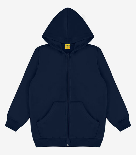 Jaqueta Infantil Moletom com Capuz Rovitex Kids Azul