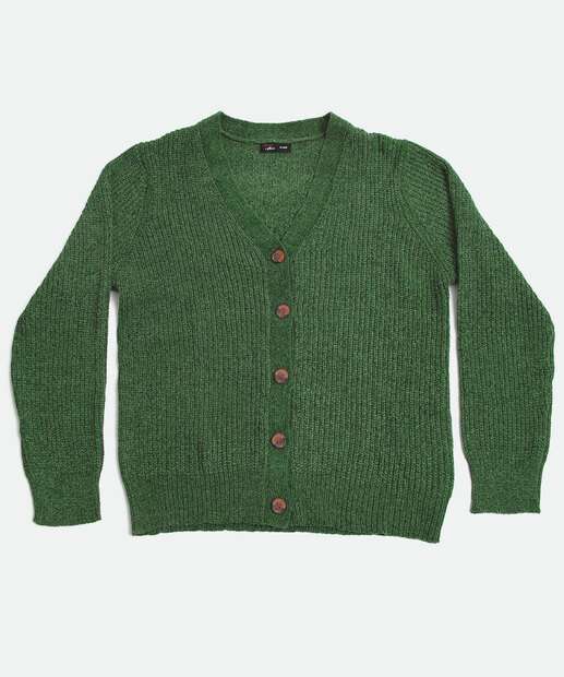 Cardigan Plus Size Feminino Chenille Botões Marisa