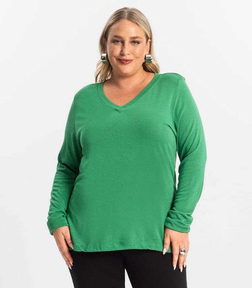Image_Blusa Manga Longa Visco Tricot Secret Glam Verde