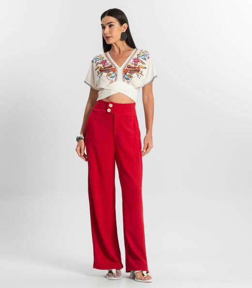 Image_Calça Feminina Linho Strong Endless Vermelho