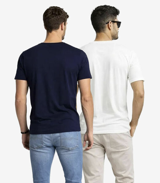 Kit 2 Camisetas Masculinas Básicas Com Gola Em V Select Sortido