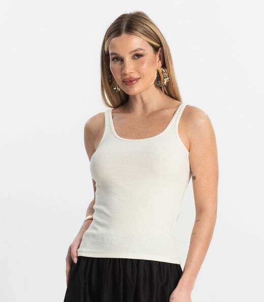 Blusa De Alca Básica Feminina Rovitex Bege