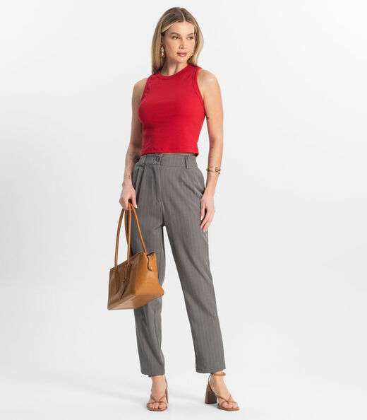 Regata Cropped Feminina Ribana Rovitex Vermelho