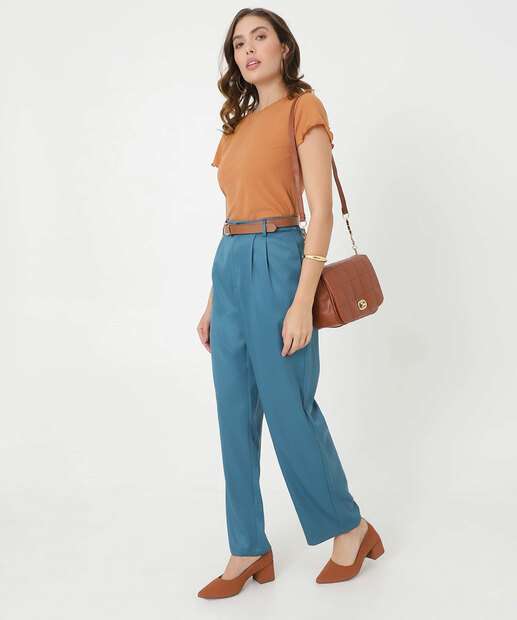 Calça Feminina Reta Alfaiataria Marisa
