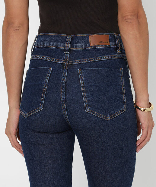 Calça Jeans Boot Cut Feminina Cintura Alta Sawary Azul