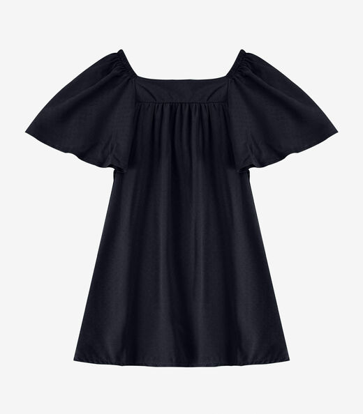 Vestido Infantil em Viscose Infinita Cor Azul