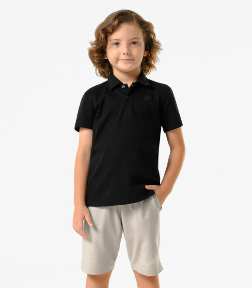 Image_Conjunto Infantil Polo Com Bermuda Trick Nick Preto