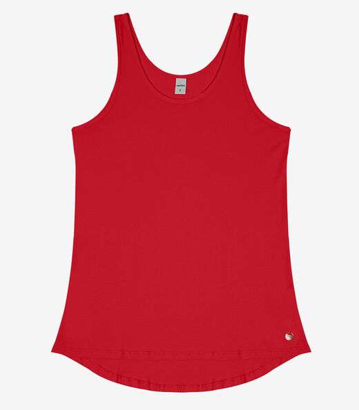 Regata Feminina Básica em Viscotorcion Rovitex Vermelho