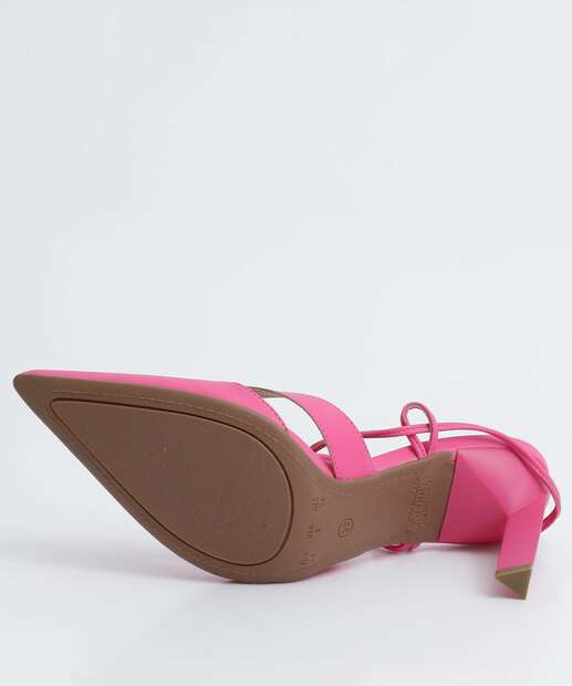 Scarpin Feminino Slingback Salto Fino Amarração Bebecê