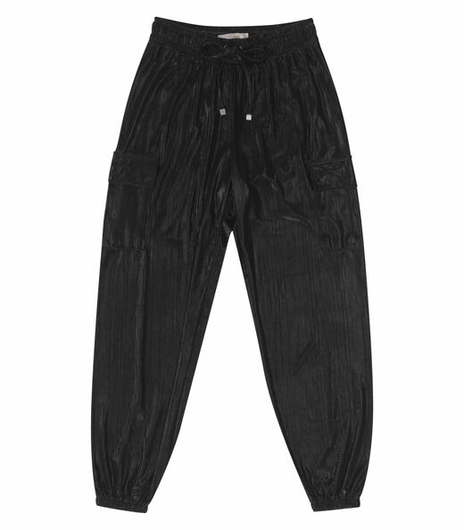 Calça De Malha Plissada Feminina Endless Preto