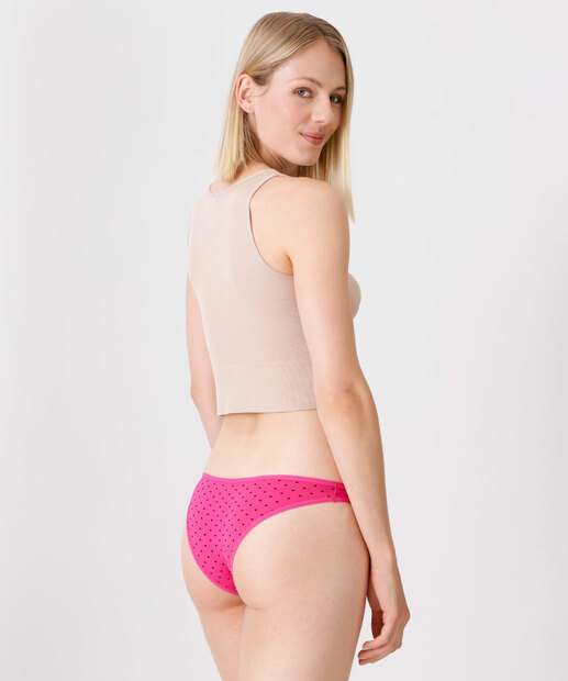 Kit 3 Calcinhas Tanga Estampa Poá DelRio