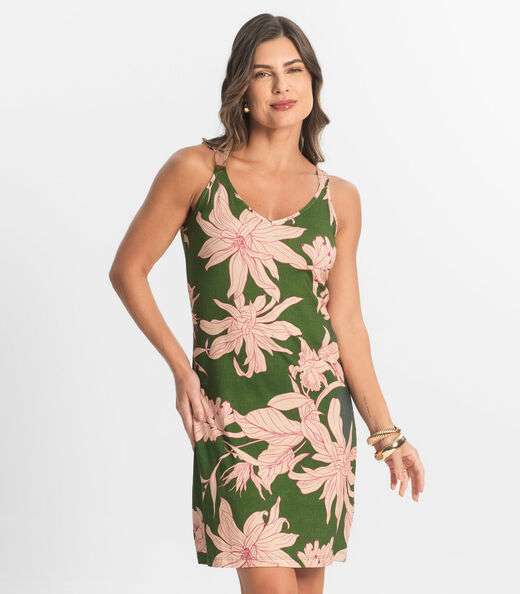 Vestido Estampado Rovitex Verde