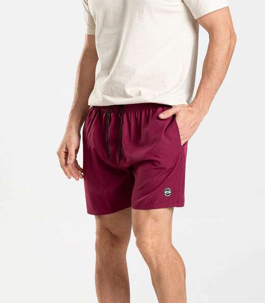 Bermuda Masculina Lisa De Microfibra Long Bong Vermelho