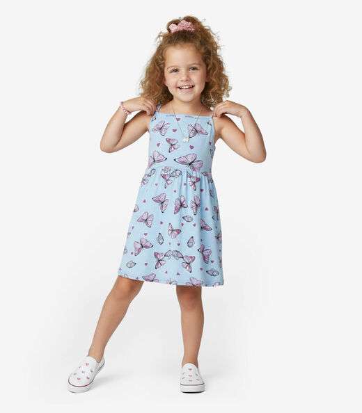 Image_Vestido Infantil Estampado de Alcinha Biju Kids Azul